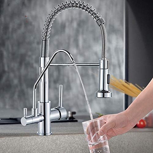 Grifo de Cocina con Filtro de Agua Grifo de Cocina con Filtro de 3 vías y rotación de 360 Grados Grifos de Agua Pura