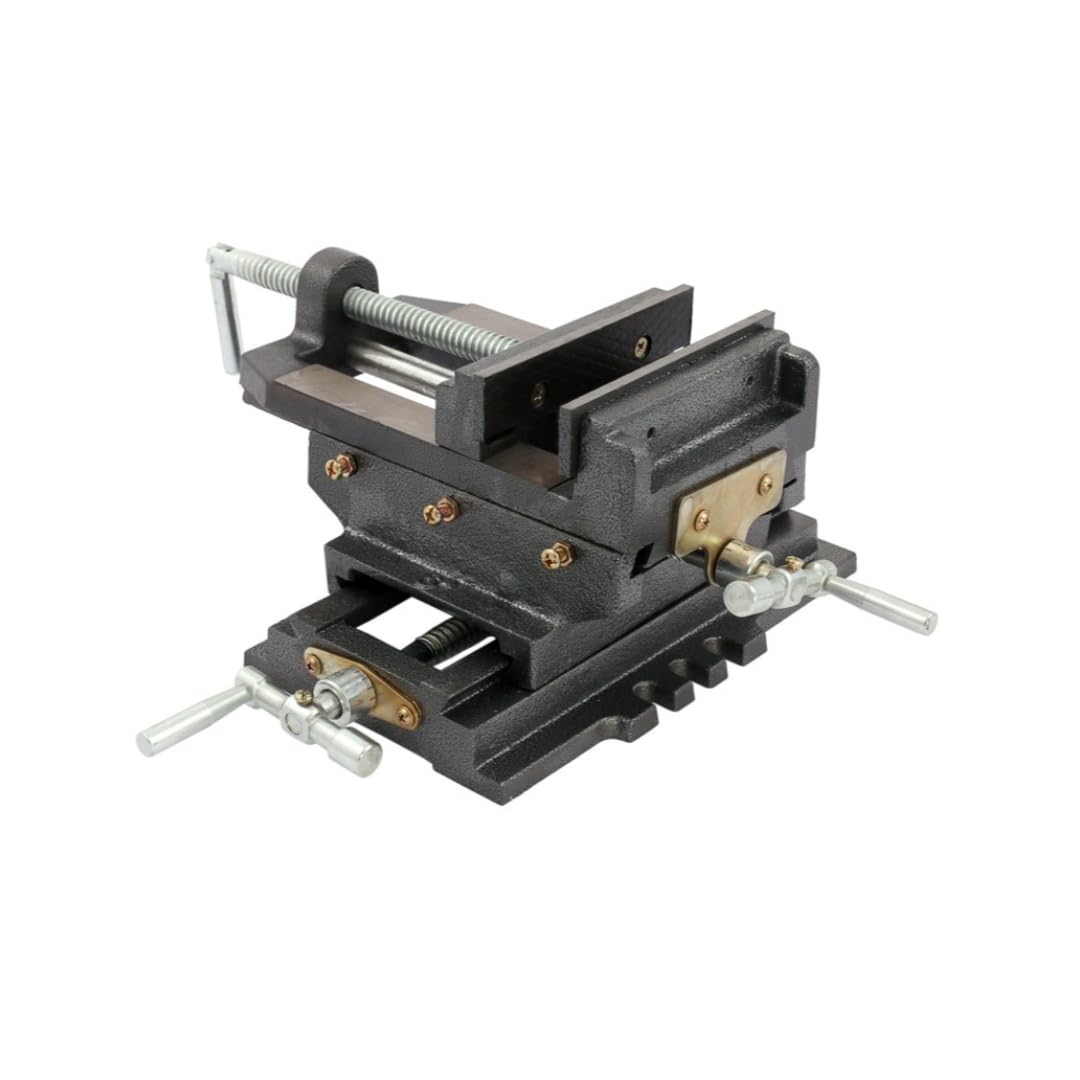 BSD Morsa per Trapano in Ghisa - 150mm - Morsa per Trapano a Colonna - Morsa a Croce a 2 Assi