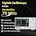 RIGOL Digital Oscilloscope DHO804 70MHz Frequency Band + 12-bit Vertical Resolution + Maximum 1.25 GSa/s Sample Rate + 1000,000 wfms/s Waveform Capture Rate + 4 Analog Channels