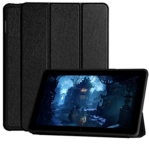 Case for All-New Amazon Fire HD 10 and Fire HD 10 Plus Tablet (Only Compatible with 11th Generation 2021 Release), Trifold Slim Stand Cover with Auto Sleep/Wake (Black)