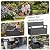 ATMELT Outdoor Bench, Waterproof Garden Bench with Storage, 100 Gallon Lockable Resin Deck Box, Weatherproof Bench Seating for Patio Yard Cushions Tools, Black