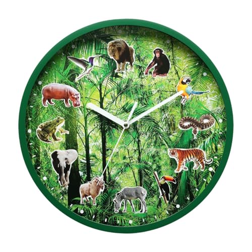 Reloj de Pared Animal con Sonidos y Diseño Atractivo