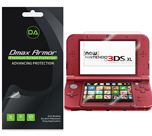 Dmax Armor [3-Pack] for New Nintendo 3DS XL Screen Protector (2015 Version) Anti-Glare & Anti-Fingerprint Screen Protector