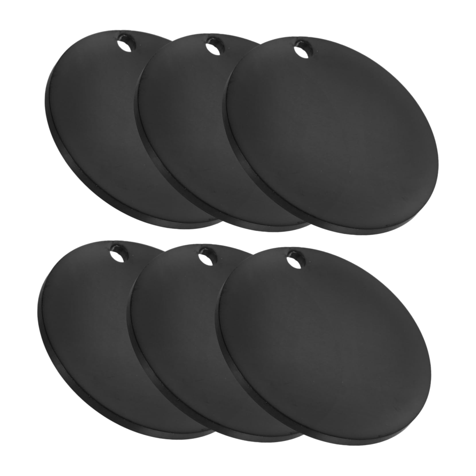 DOITOOL 4 Set Di Animali Domestici Piccola Etichetta Canino Identificazione Piastrina Per Cani in Acciaio Inossidabile Medagliette Per Cani in Acciaio Inossidabile Nero 6 Pezzi*4