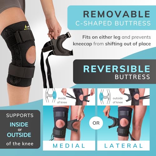 BraceAbility J Patella Knee Brace - Lateral Patellar Stabilizer with Medial and J-Lat Support Straps for Dislocation, Subluxation, Patellofemoral Pain, Left or Right Kneecap Tracking (Large) - Image 4