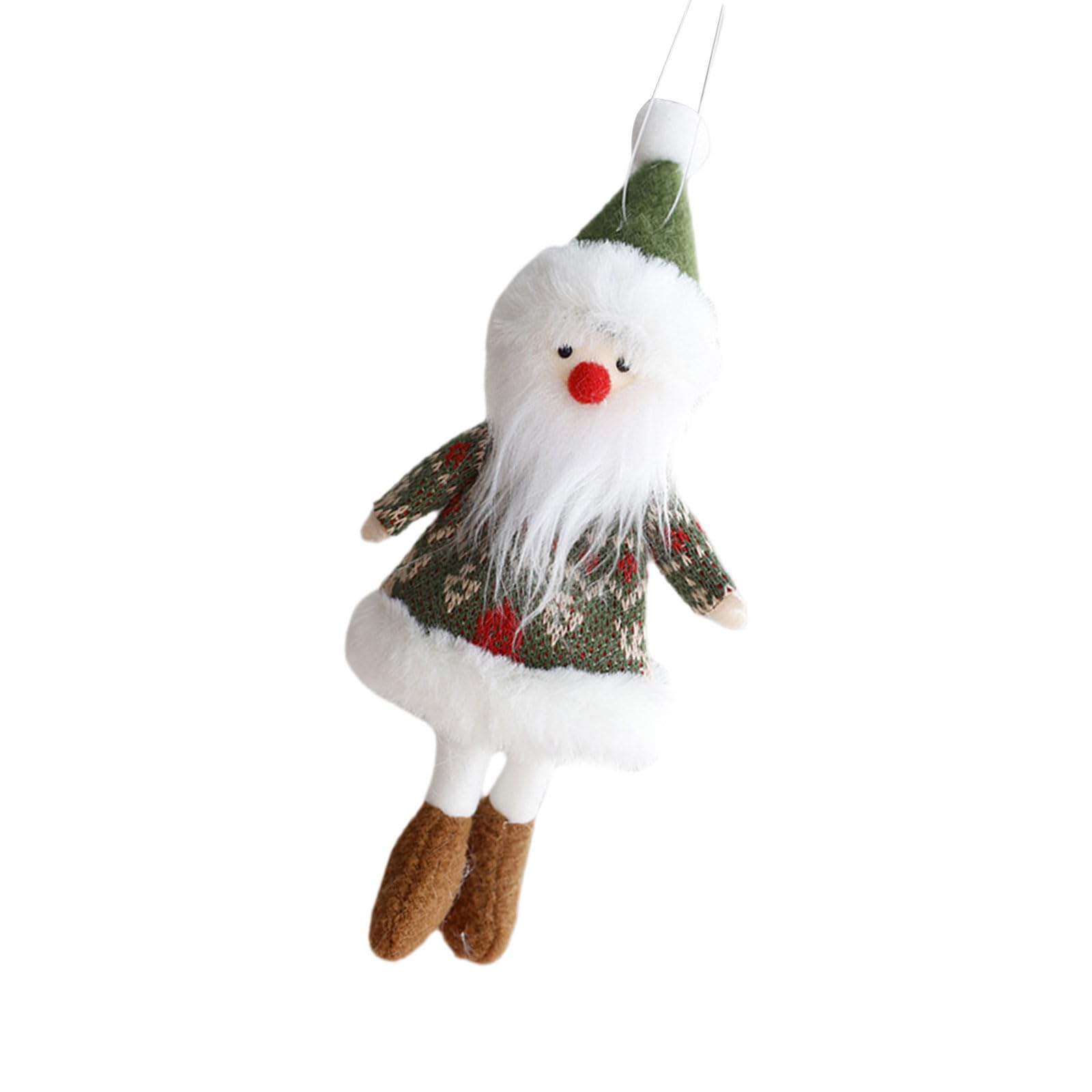 carotoe Dolls Pendant Christmas Tree Adornment Girl/Deer/Santa/Snowman Figurine Hanging Decorations for Indoor Outdoor Holiday Decoration