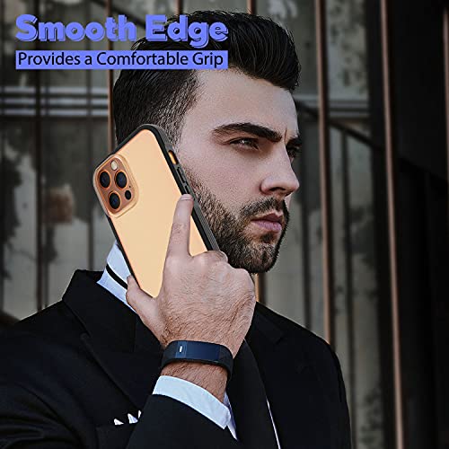 Coque iPhone 6,7" rigide PC antichcoq transparent mat noir QHOHQ