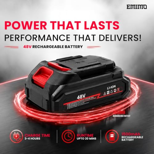 Image of EMIMO 2-in-1 Cordless Air Blower & Vacuum | High-Power, Battery-Powered Handheld Blower with Variable Speed for Garden, Car, and Dust Cleaning