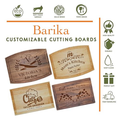 Tabla de cortar rectangular de madera personalizada miniatura 5