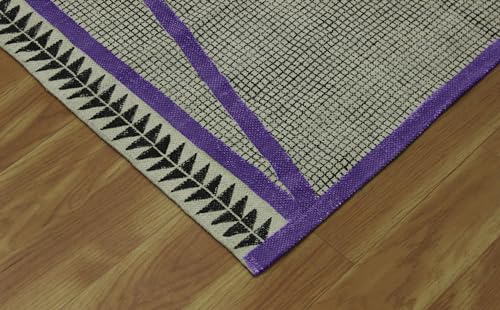 Tapis de couloir kilim à tissage plat en coton lavable et résistant - 7