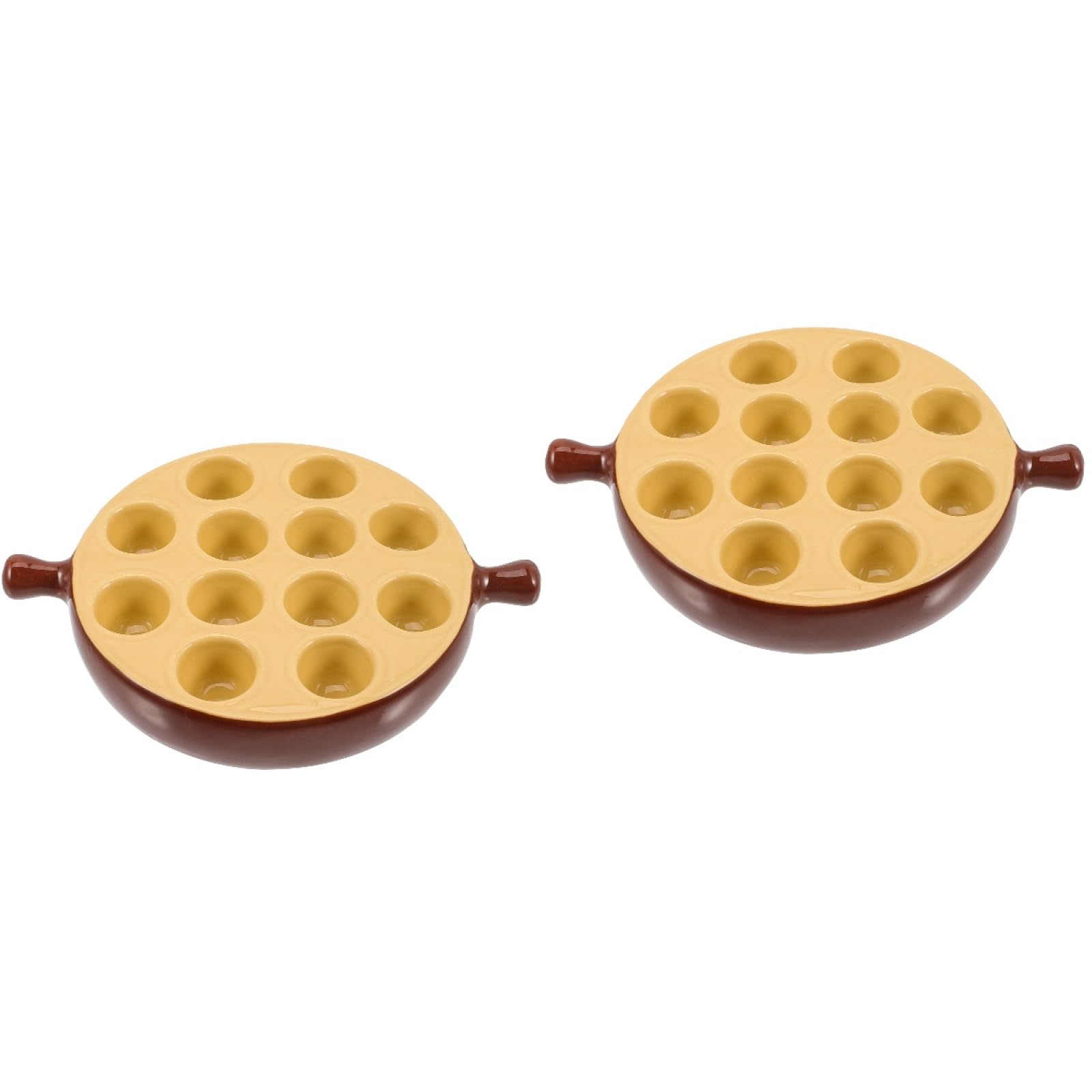 2pièces Plat À Escargots Plateau De Cuisson Céramique Pour Escargots Assiette De Service Pratique Pour Maison Et Restaurant