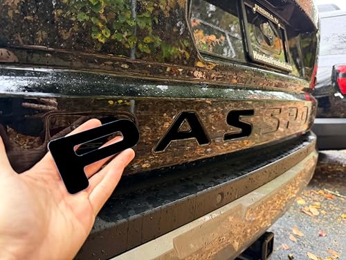 Image of Rear Inserts Tailgate Letters fit 2025 2026 Compatible with Passport Models, 3D Raised & Strong Adhesive Abs Plastic Rear Emblems Decals Letters, NOT Thin Decals- Gloss Black