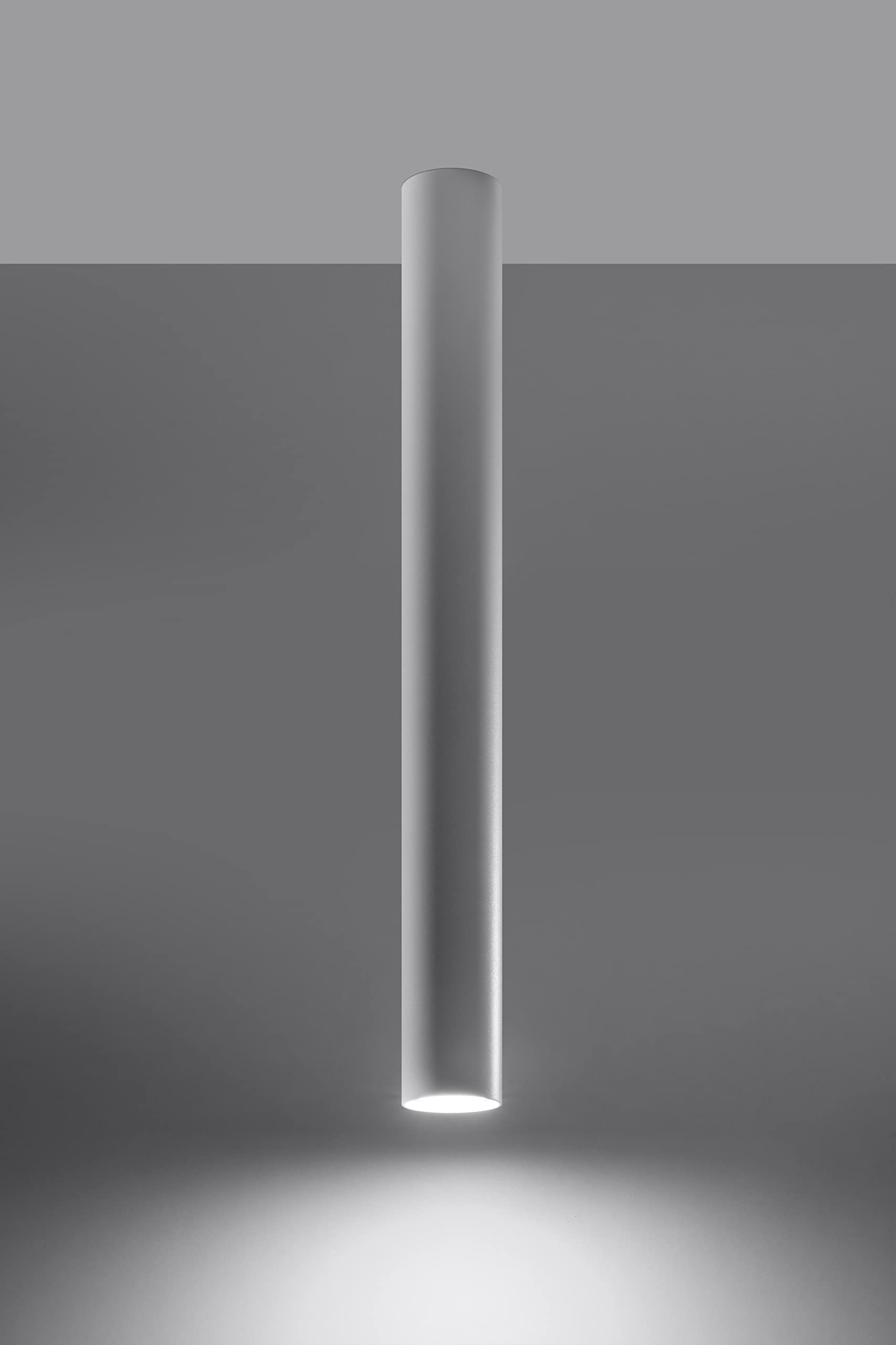 SOLLUX Lighting Lagos 60 Ceiling Light Cylinder Shape - Ceiling Light Living Room Dining Room Lamp - Kitchen and Hallway Light Made of Powder-Coated Steel White 6 x 6 x 60 cm — image 1