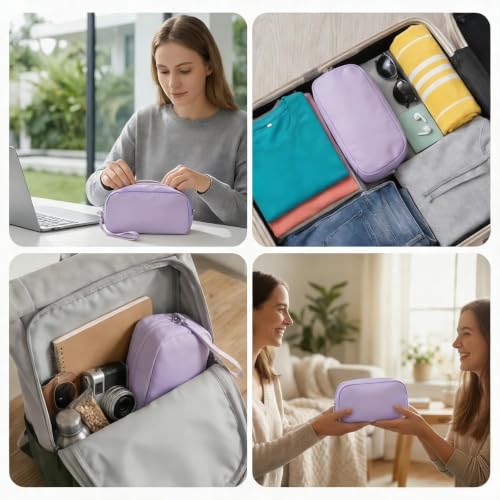 Woyinger Anti-Tangle Electronics Organizer Travel Cable Bag Purple by Woyinger - Used condition - Image 6