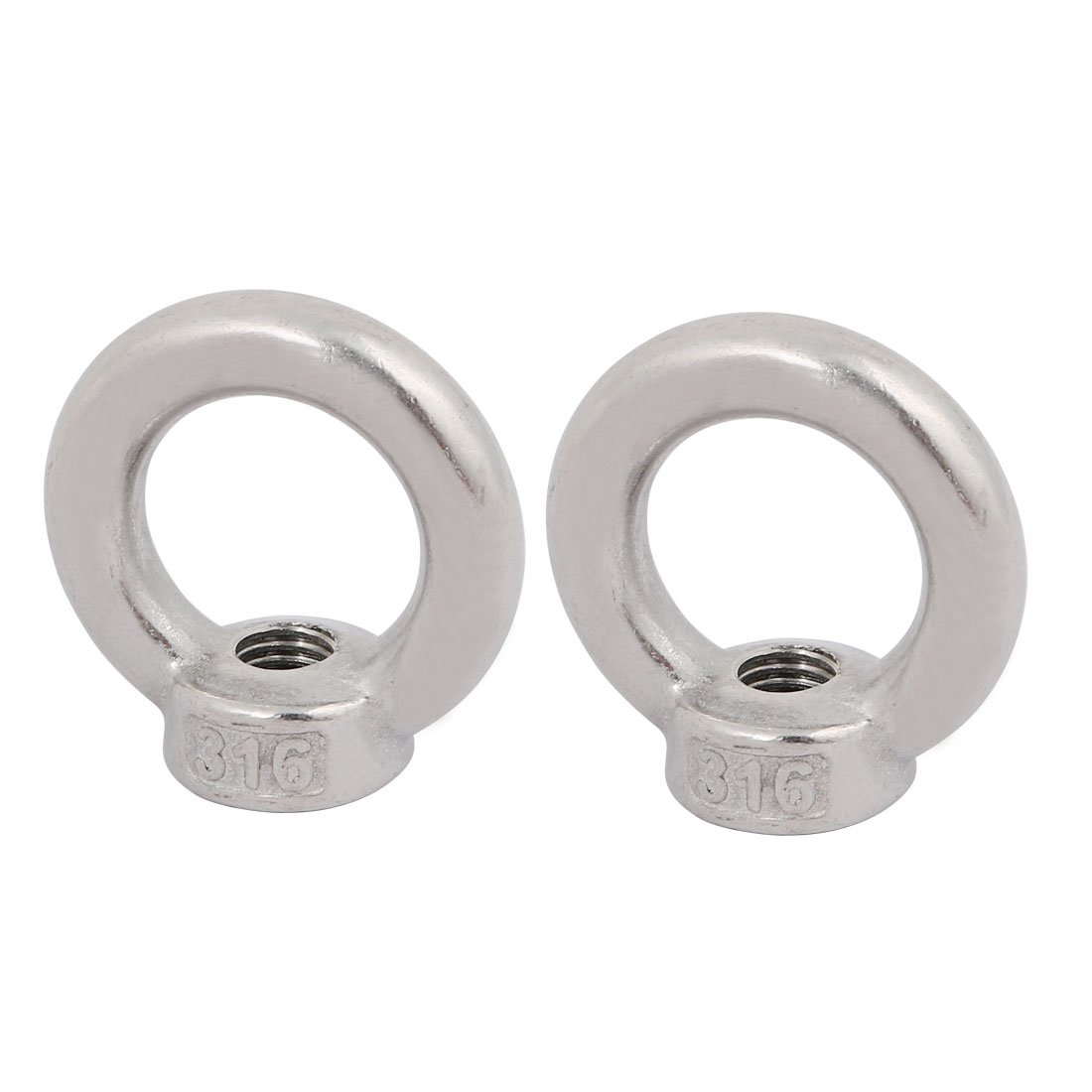 uxcell Lifting Eye Nut M20 Female Thread 316 Stainless Steel Round Shape for Rope Fitting Pack of 1