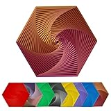 Fractal Fidget Hexagon, 3D Printed Colorful Fidget Toy, Infinity Cube Fidget Toy, 3D Anti-Anxiety and Stress Relief Pocket Size Toy for Kids & Adults (Purple&Gold, L: 4.92 Inches) -  NIUPEE