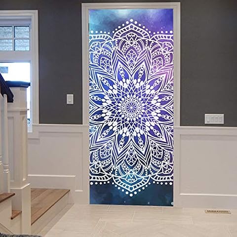 A.Monamour 3D Door Stickers with Mandala Design Cover