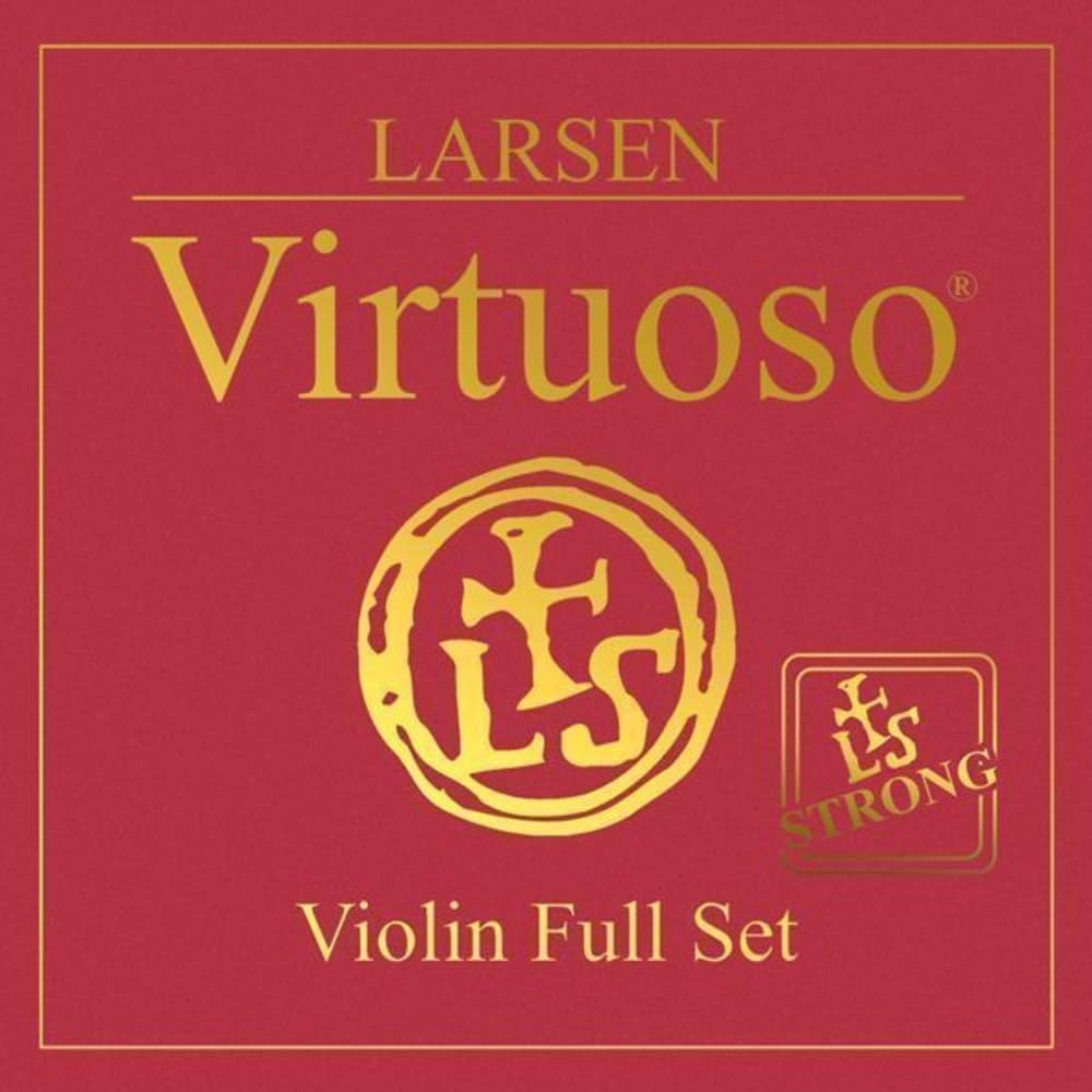 LARSEN STRINGS corde per violino Virtuoso set E acciaio (con sfera), A alluminio e D+G argento, forti