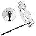 Coxeer Masquerade Mask on a Stick Black Halloween Costume Metal Venetian Mask