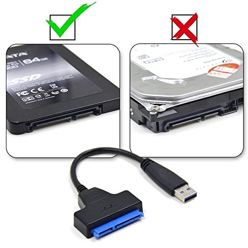 Cable Adaptador USB 3.0 a SATA 20 cm para SSD/HDD 2.5" miniatura 7