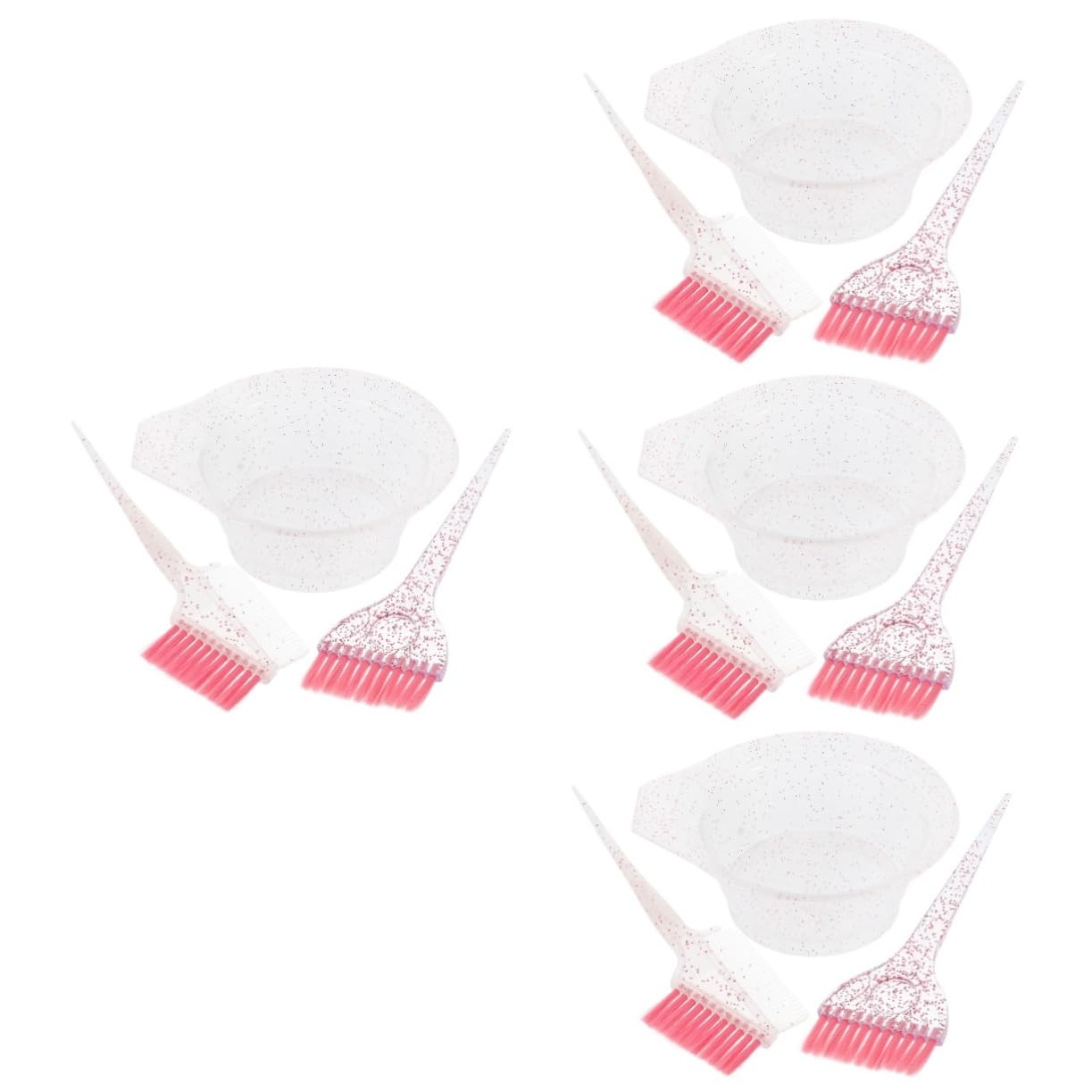 PACKOVE 4 Sätze Haarfärbem Und Schale Bürstenset Haarfarbe Barbier Färbeschale Schüssel Tönung Haarfärbemöglichkeiten Haarfärbungsschale Für Salon Haare Ausmalbilder Faserwolle Rosa