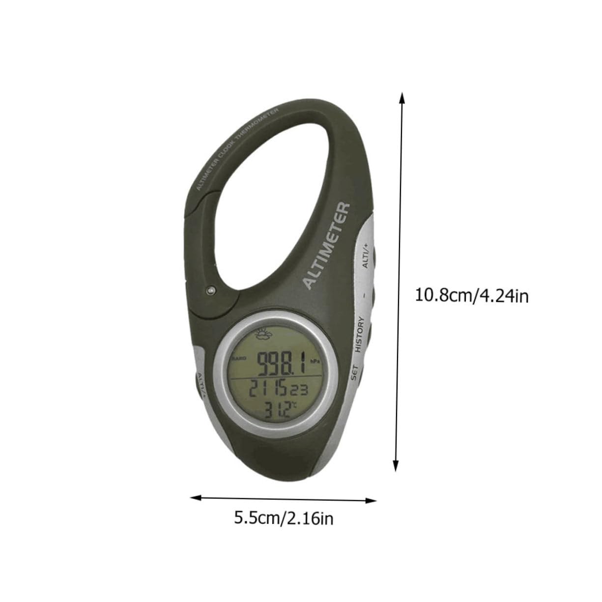 BESPORTBLE Portable Altitude Meter Barometer Thermometer Compact Design Ideal for Outdoor Activities
