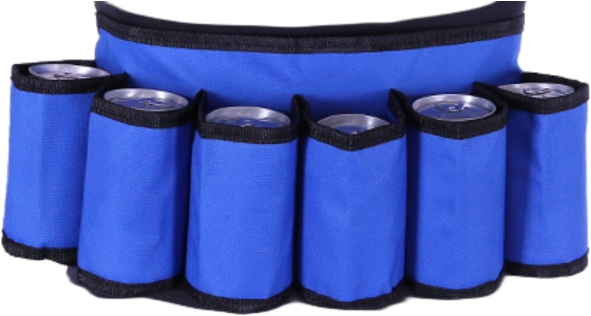 BLIRITEL Beer Belt Holster Holds 6 Cans, Beer Bottle Belt Holder for Men Women