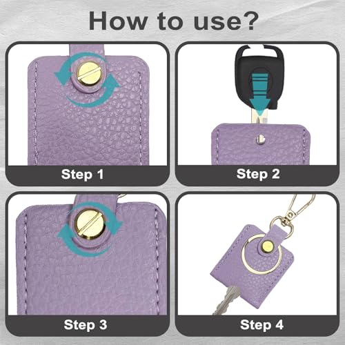 Image of Leather Key Sleeve, Broken Car Key Loop Replacement, Stylish Key Cover for Women Men