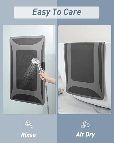 Miniatura 6 de Alfombra de baño, de secado rápido, absorbente, con parte trasera de goma, delgada, para debajo de la puerta, tapetes de baño para piso de baño