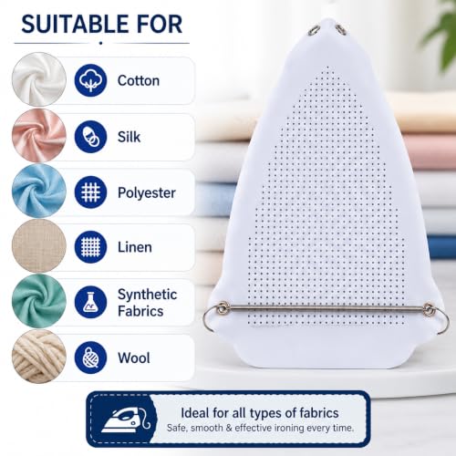 Image of ZENITH Universal Fit Teflon Cover Protector for Household Irons | Steam & Dry Iron Cover, Non-Stick, Heat Resistant, Soleplate Cover