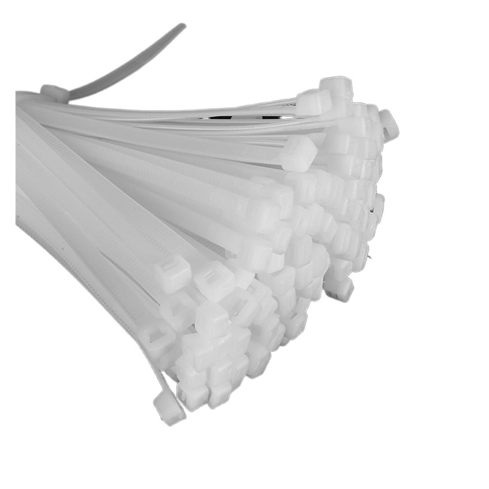 SePkus 100 pz/Borsa Fascetta per Cavi Fascetta in Nylon di plastica autobloccante Organizzatore Bianco Fissare Fascette per Cavi (Colore : 3x60mm) (4x300mm)