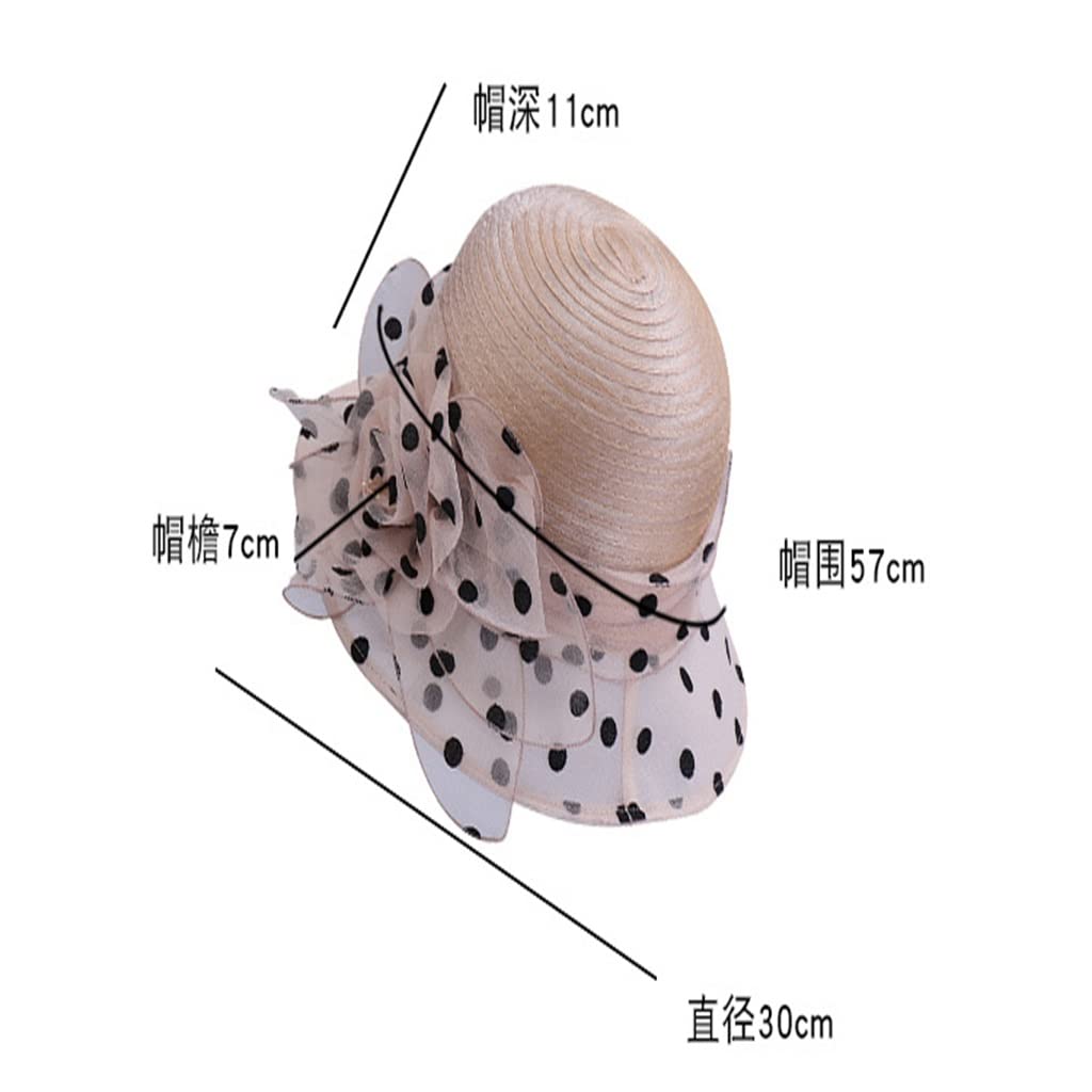Cappello da Bacino Traspirante in Organza a Fiore Rotondo Piccolo da Donna Estivo Cappello da Pescatore con Protezione Solare per ombrellone da Esterno