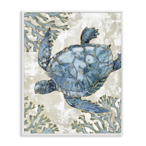 'Sea Turtle Swimming Playa Sealife'| Framed Giclee Art