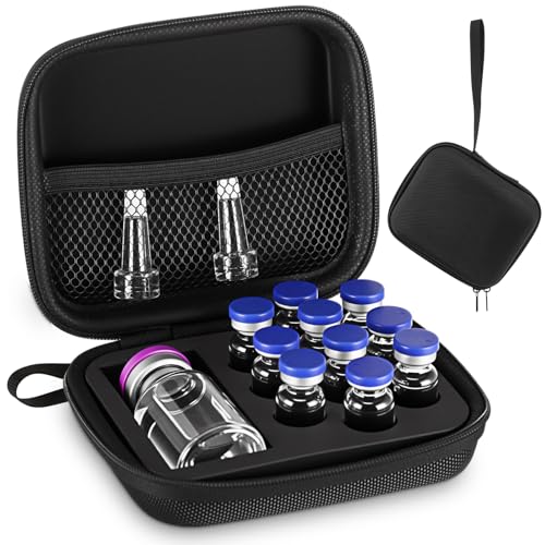 Acellegic Peptide Case Bac Water for Peptides Glp1 Peptide Case for Fridge 3ml Vial Storage Cases Insulin Vial Holder Fridge Freezer Travel Only Box (Black Classic 1x30ml+10x3ml)