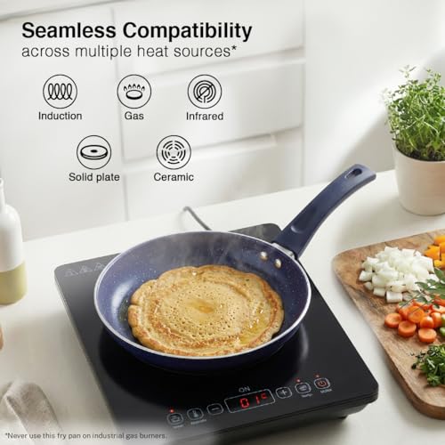 Image of Prestige Ceraglide Ceramic Coated 20 cm Non-Stick Fry Pan | Consumes Less Oil | PreferredFor High Heating & Even Heating | Stain-Resistant | Gas & Induction Compatible