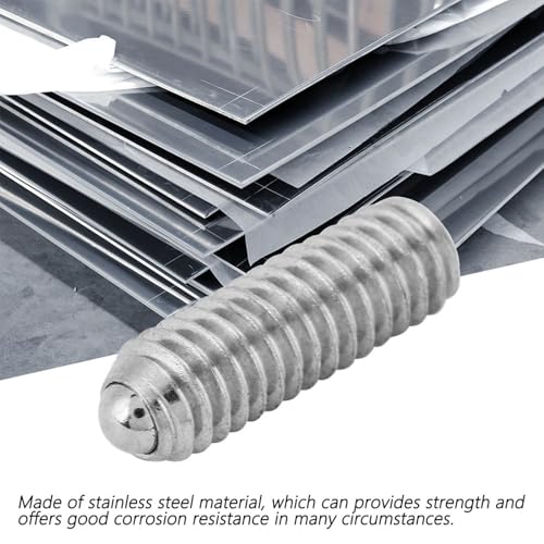 Set di Viti a Pistone con Grani a Molla Esagonali in Acciaio Inossidabile M4 304, 20 Pezzi (M4*12), Fissaggio Sicuro per Applicazioni Industriali e Meccaniche