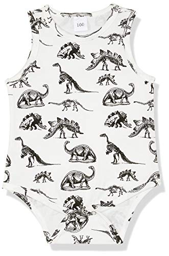 HOTONE Infant Baby Girl Boy Clothes Dinosaurs Bodysuit Romper Playsuit Outfits (12-18 Months, White)
