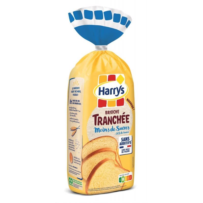 HARRYS - Brioche Tranchée -30% De Sucres Sans Additifs 485G - Lot De 4 - Vendu Par Lot