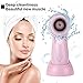 Vtrem Facial Cleansing Brush Rechargeable Waterproof Electric Rotating Face Scrubber with 3 Brush Heads & 2 Speed Rotation - Deep Cleansing, Gentle Exfoliating for All Skin Types, Pink