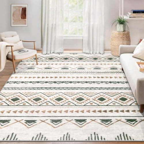 6x9 Geometric Farmhouse Washable Rug