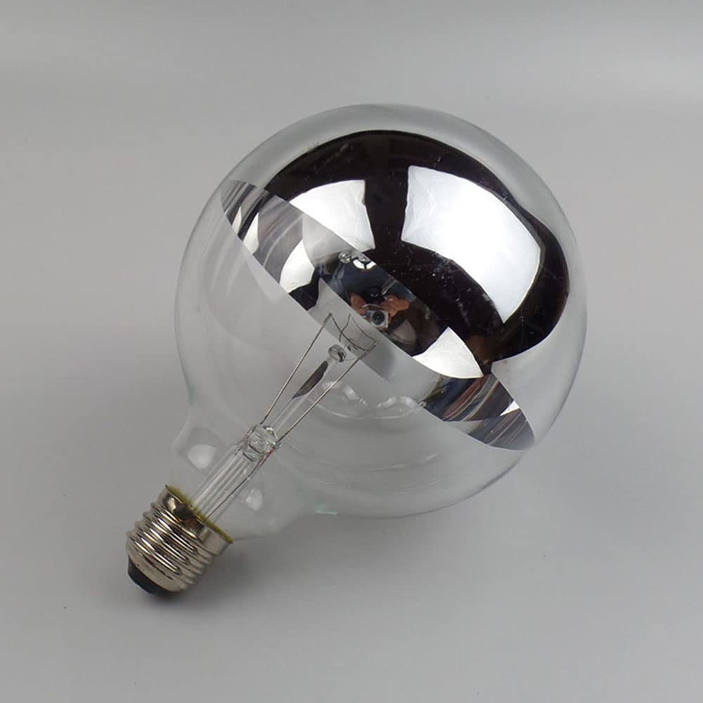 Buy Silver Crown Mirror Top Led Bulb E27 Vintage Edison Half Chrome