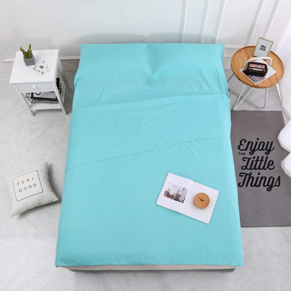 Solid Sleeping Bag Liner Cotton Indoor Envelope, Lightweight Dirt-Proof Camping Travel Sheet, Adult Sleep Bag Sack for Travel, Hotel