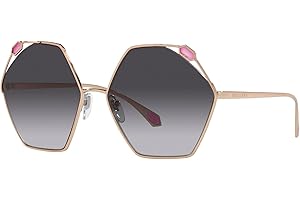BV 6160 20148G Bulgari Sunglasses for Women with Geometric Frames in Pink...