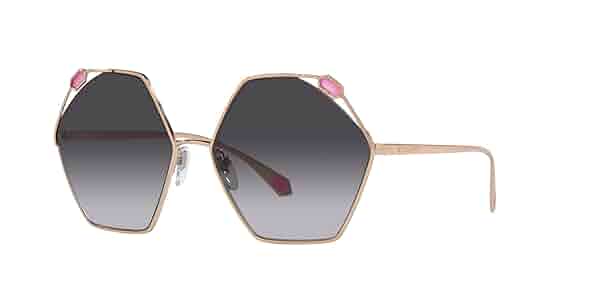 BVLGARI サングラス 0BV6181B 2014E2 57 ピンクゴールド Bvlgari™ BV6181B Round Sunglasses | EyeOns.com