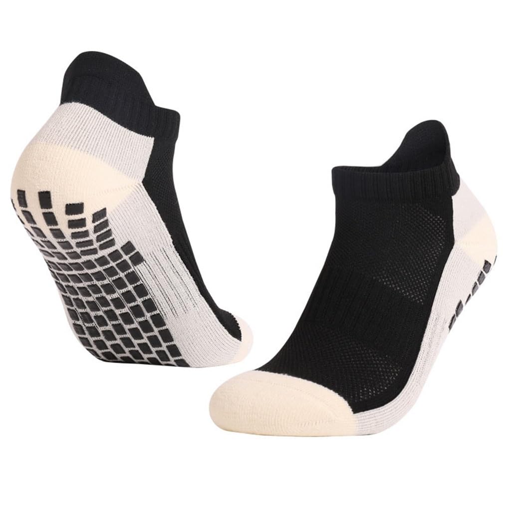 Chaussettes de football collées sport tube court adultes jeunes noir