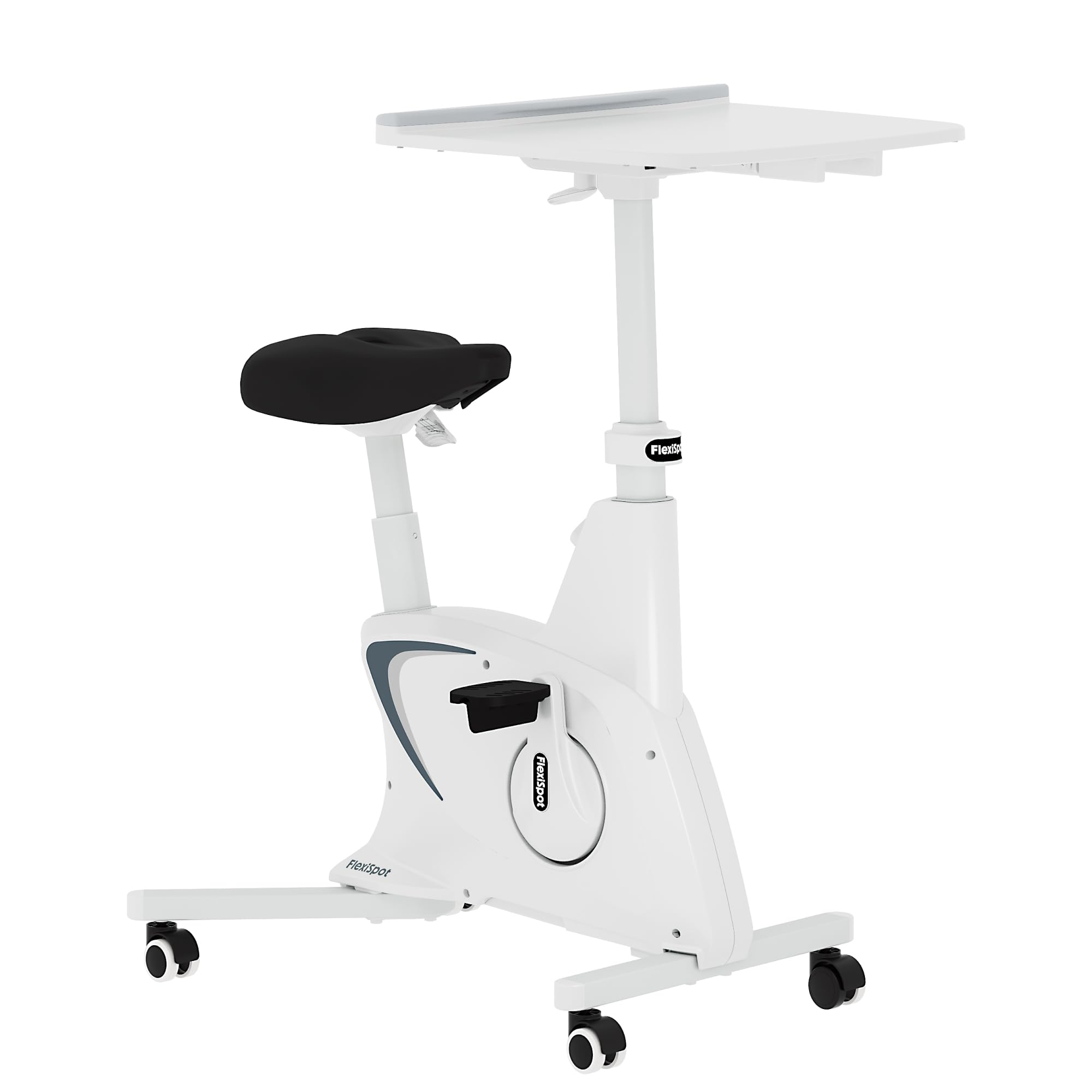 FLEXISPOTExercise Bike with 2D Desktop, Space Saving Under Desk Bike with Removable Desk, Stationary Bikes Indoor Bikes with 300LBS Heavy Duty 8-Level Resistance Flywheel Optional LCD, V9PRO/V9MAX
