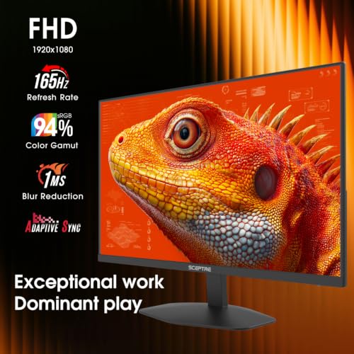 Image of New! Sceptre 24-inch Prime Gaming Monitor DisplayPort x2 165Hz HDMI x2 165Hz Build-in Speakers, Machine Black 2027 (E248B-FW165T Series)