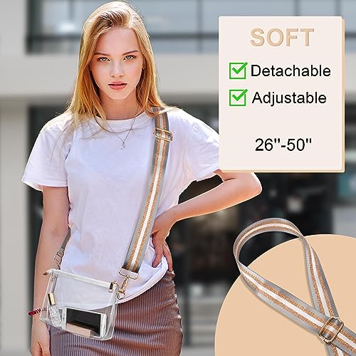 Image of Clear Purse for Women - Stadium Approved Crossbody Bag, Small Stadium Bag for Concerts & Sports Events