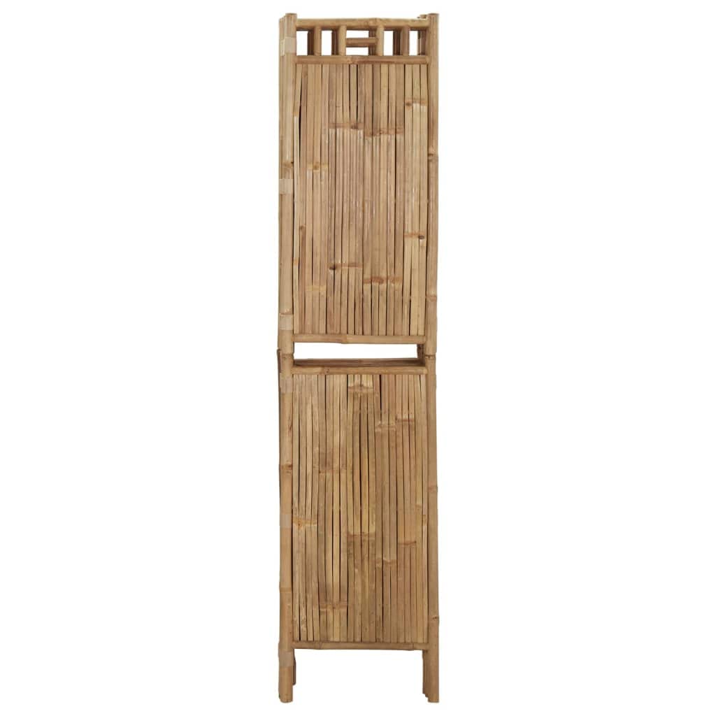Separador decorativo para vestuarios, 5 piezas, bambú, 200 x 180 cm