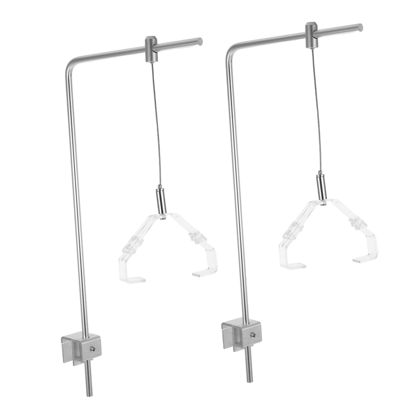 Generic Soporte de Iluminación Ajustable para Peceras de Aleación de Aluminio, 2 Piezas de 25x40 Cm 4 Varillas y Pinzas Cristal para Acuarios de Agua Dulce y Salada, Accesorio Versátil